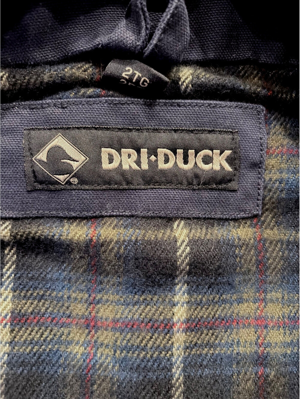Dri Duck Heavy Canvas Work Jacket Flannel Lined Navy Carhartt Detroit Style 2XL - Picture 2 of 10